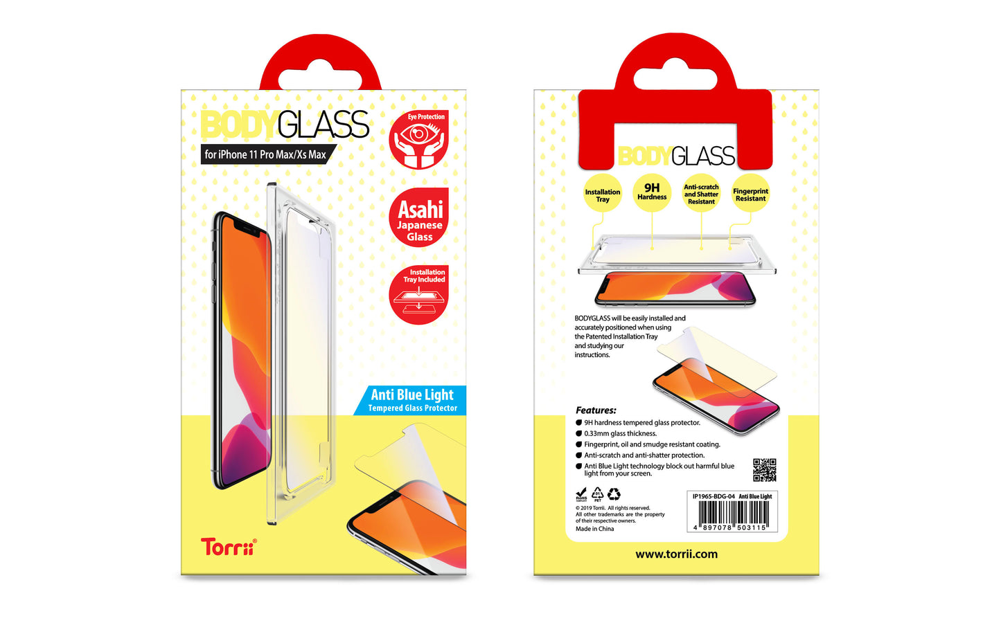 Torrii Screen Protector - iPhone 11 Pro Max / Anti Blue Light