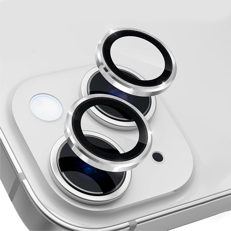 Torrii Individual Aluminium Ring Camera Lens Protector - Apple iPhone 15 / Apple iPhone 15 Plus / Silver