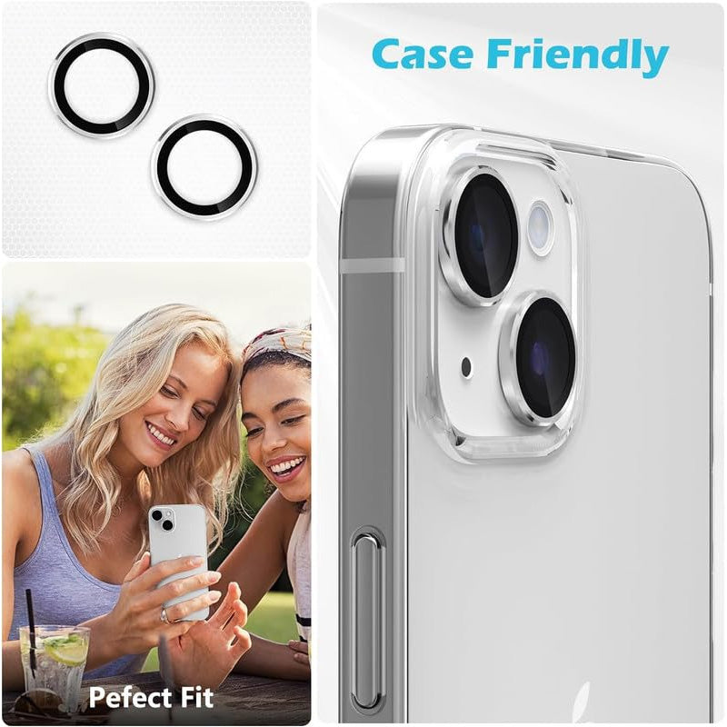 Torrii Individual Aluminium Ring Camera Lens Protector - Apple iPhone 15 / Apple iPhone 15 Plus / Silver