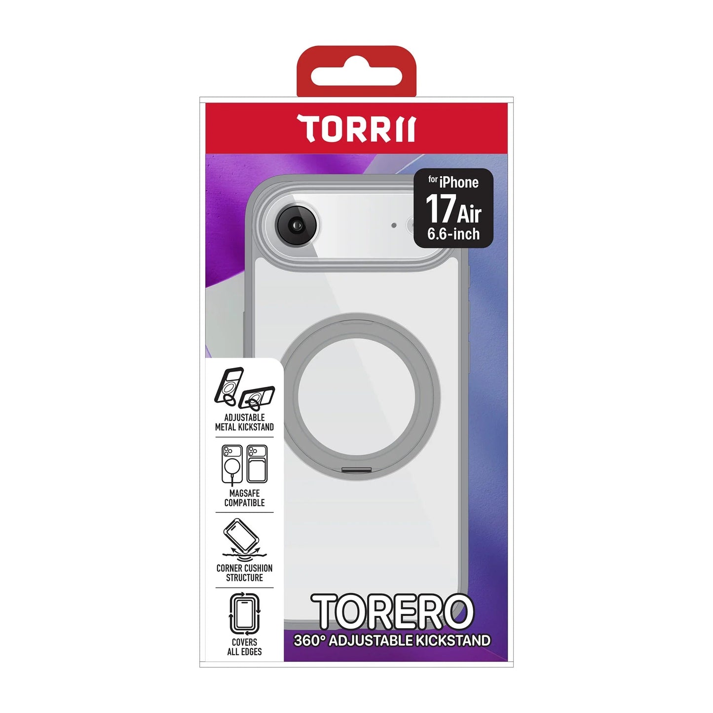 Torrii TORERO Magsafe Stand Case For Apple iPhone Air - Grey