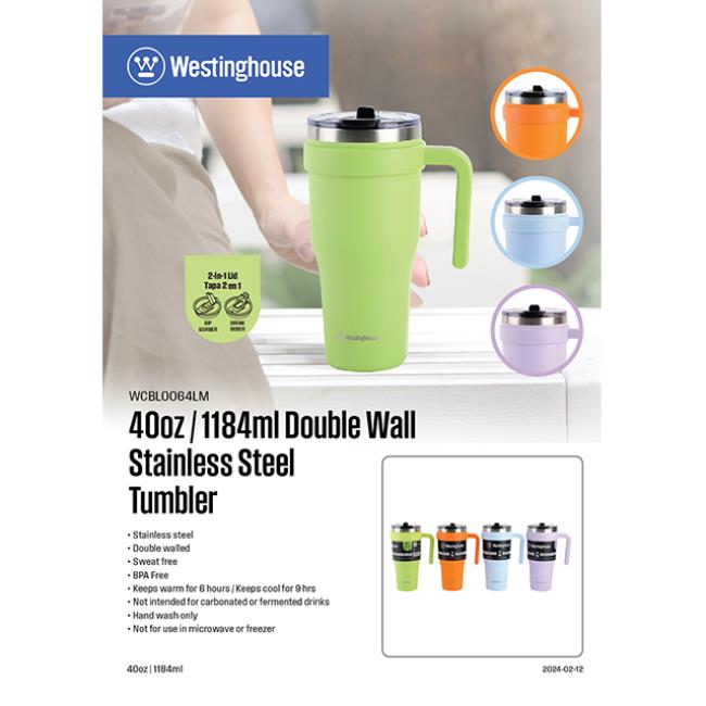 Westinghouse Double-Walled Stainless Steel Mug - Blue