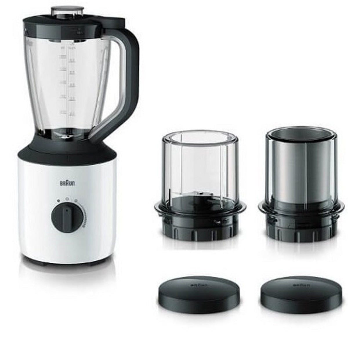 Braun PowerBlend Blender with 2 Mill 1.7 Liters 800 Watts, White - JB3123WH