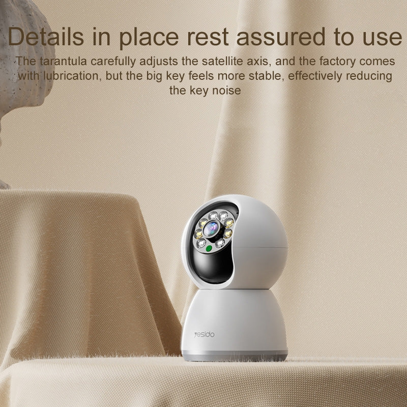 Yesido KM11 Smart Indoor HD Camera With Night Vision - 3MP / 2.4G / 1080 Full HD / WiFi - White