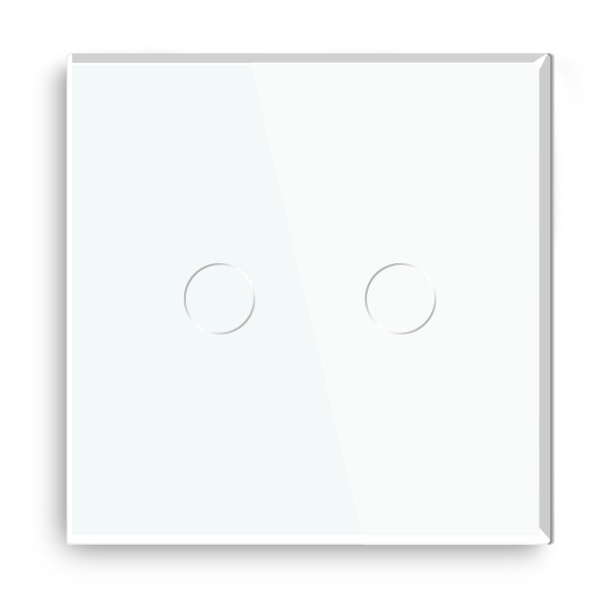 Gopeta 2-Gang Smart Wi-Fi Touch Switch with Glass Panel - White