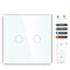 Gopeta 2-Gang Smart Wi-Fi Touch Switch with Glass Panel - White