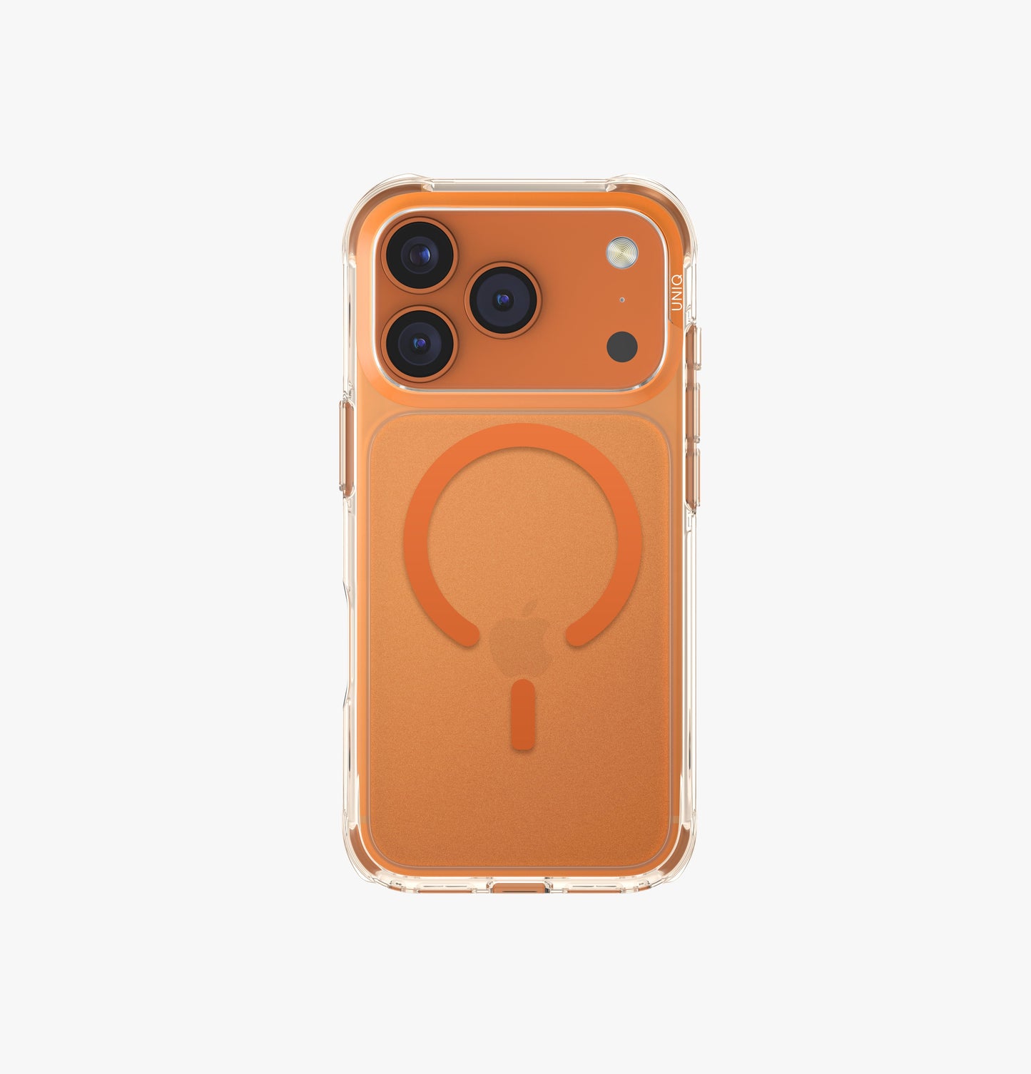 UNIQ Hybrid Magclick Charging Lpx Classic For Apple iPhone 17 Pro - Frost Clear/Volt Orange