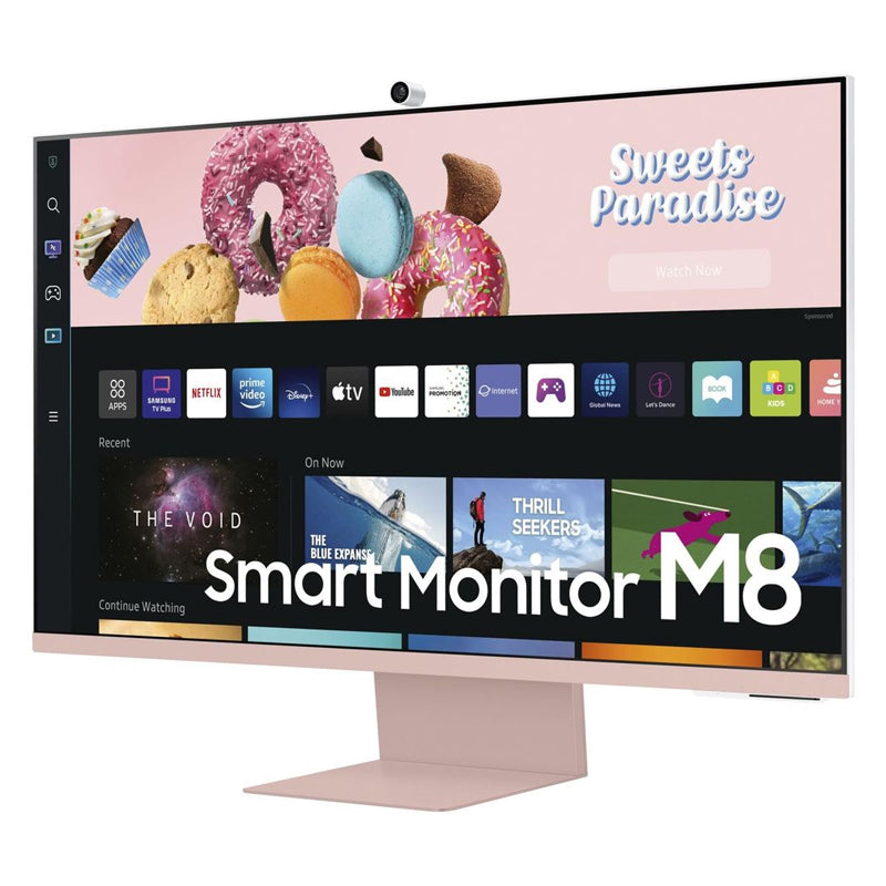 Samsung LS32BM80PUMXUE M8 Smart Monitor - 32.0" VA 4K UHD / 4ms / USB-C / Micro-HDMI / Wi-Fi / Bluetooth / Pink - Monitor
