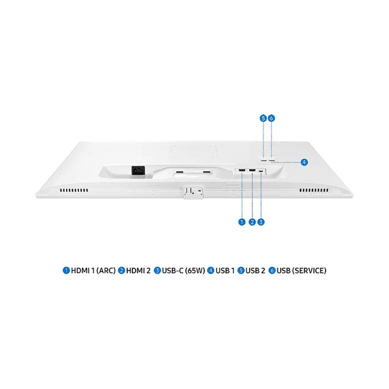 Samsung 4K UHD M70D LS32DM703UMXUE Smart Monitor - 32.0" 4K UHD / 4ms / HDMI / USB / Blutetooth v5.2 / White - Monitor