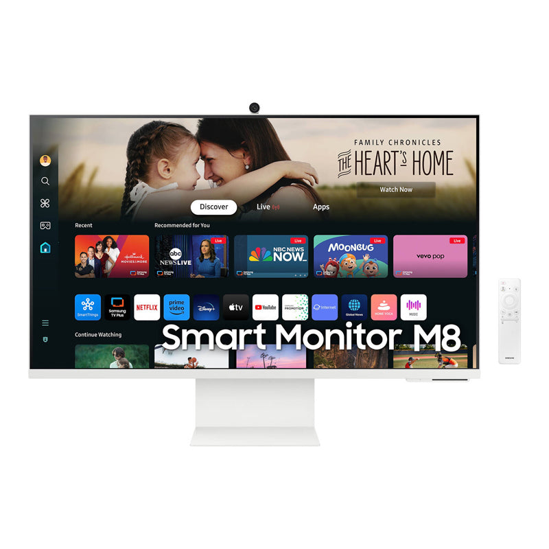 Samsung 4K M80D LS32DM801UMXUE Smart Monitor - 32.0" 4K / 4ms / HDMI / USB / Bluetooth v5.2 / WiFi / White - Monitor