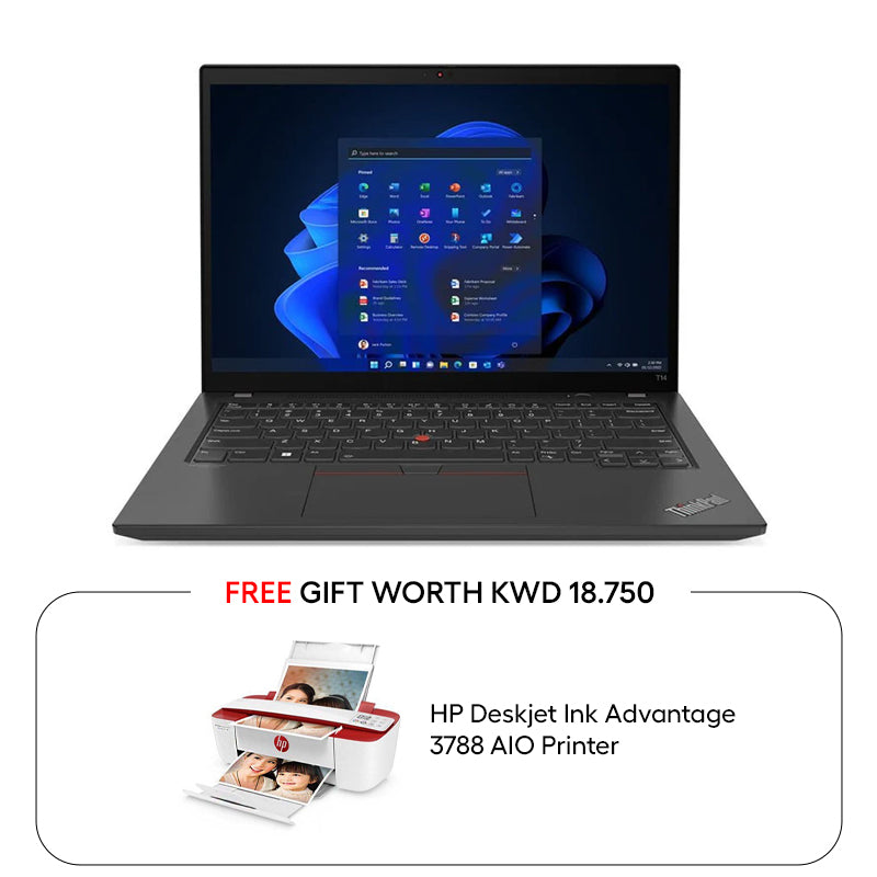 Lenovo ThinkPad T14 Gen 3 - 14.0" WUXGA / i5 / 16GB / 256GB (NVMe M.2 SSD) / Win 11 Pro / 3YW / Arabic/English / Thunder Black - Laptop