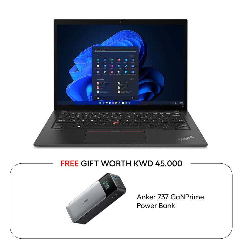 Lenovo ThinkPad T14s Gen 4 - 14.0" WUXGA / i7 / 16GB / 1TB (NVMe M.2 SSD) / WWAN / Win 11 Pro / 3YW / Arabic/English / Deep Black - Laptop