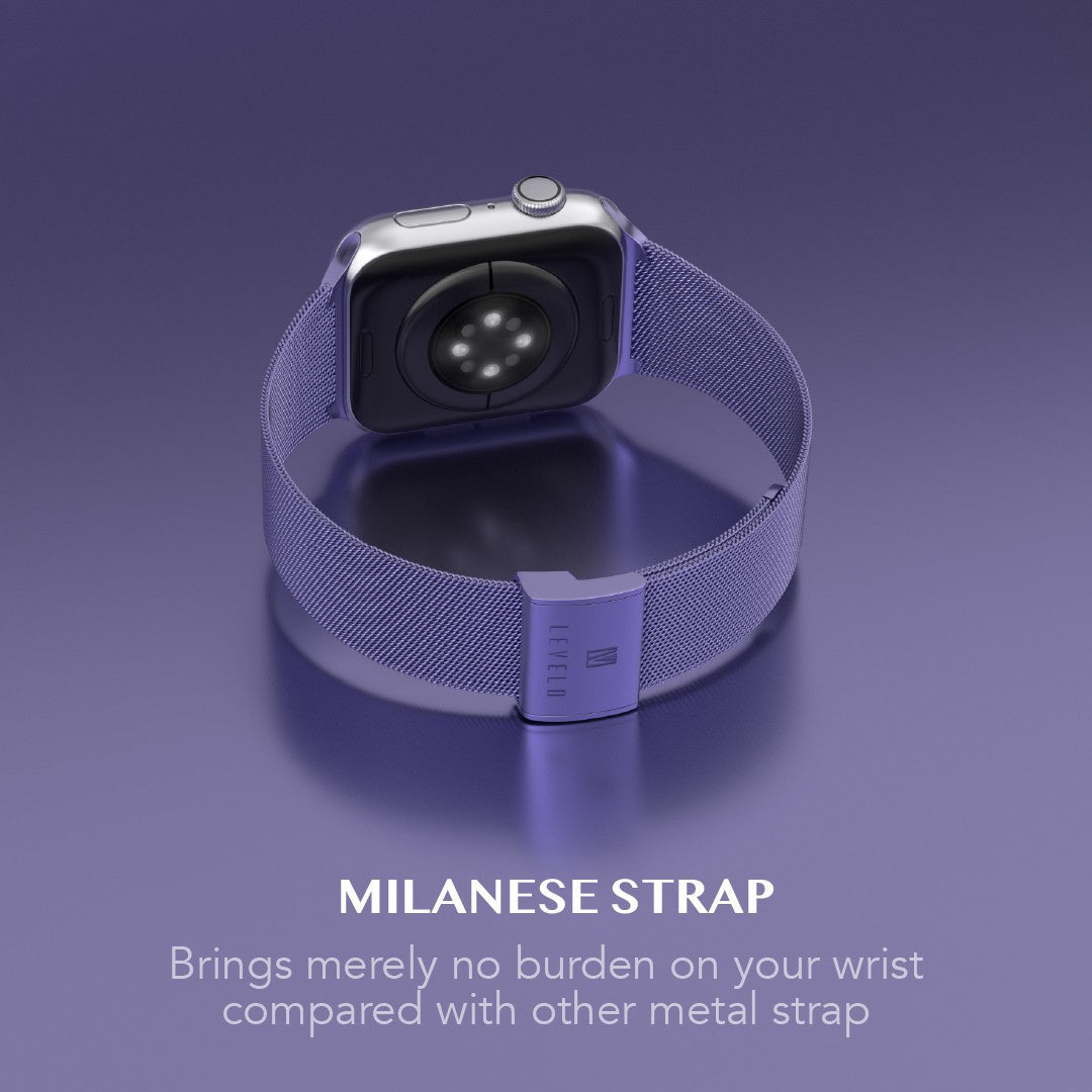 Levelo Double Milanese Watch Strap Apple Watch 38 / 40 / 41mm - Lavender Purple