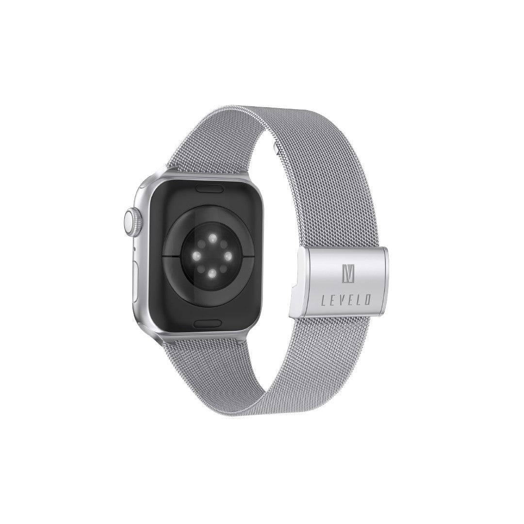 Levelo Double Milanese Watch Strap Apple Watch 38 / 40 / 41mm - Silver