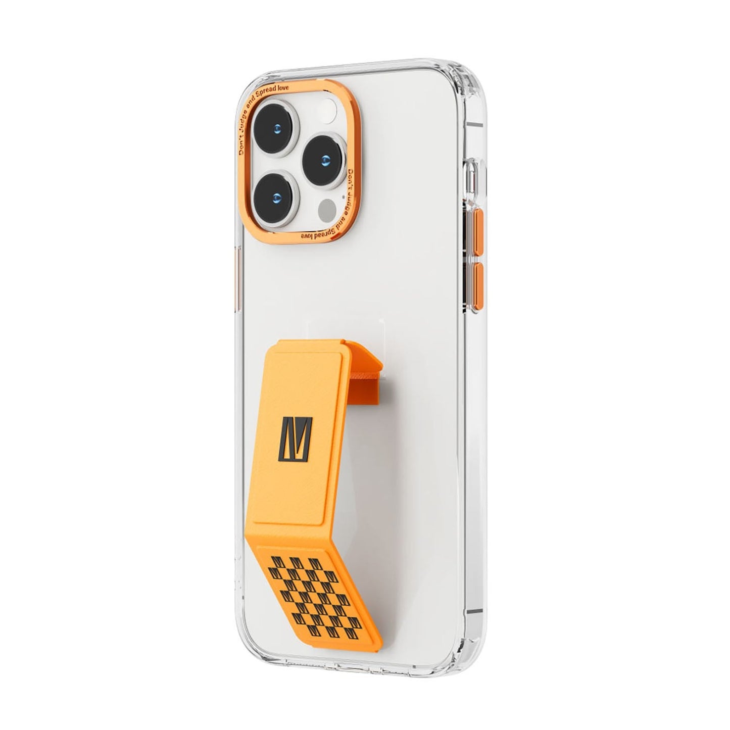 Levelo Morphix Clara Gripstand IMD Clear Back Case - iPhone 14 Pro / Orange