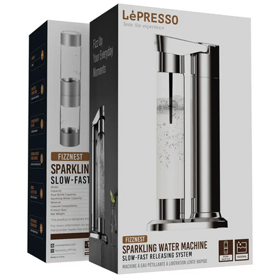 LePresso Fizznest Sparkling Water Machine - Silver Color