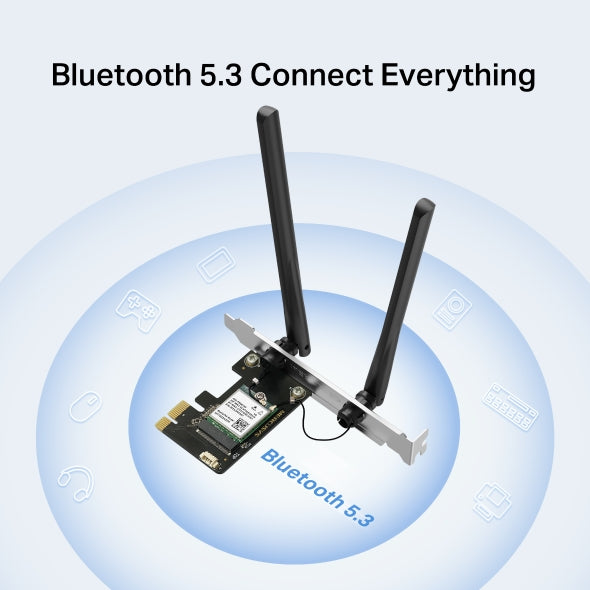 Mercusys MA80XE - AX3000 Wi-Fi 6 Bluetooth 5.3 PCIe Adapter