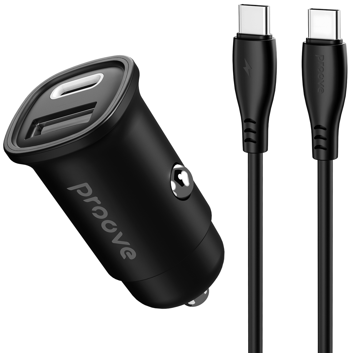 Proove Car Charger Proove Flash 30W (Type-C + USB) - Black