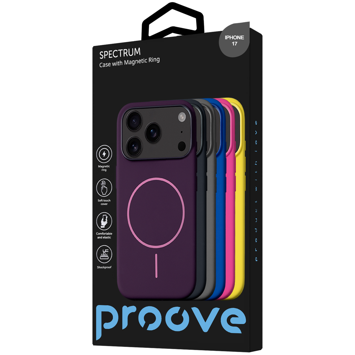 Proove Spectrum Case with Magnetic Ring for iPhone 17 - Stone Gray
