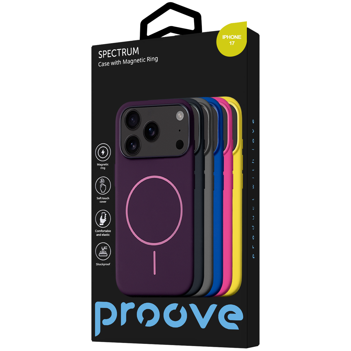 Proove Spectrum Case with Magnetic Ring for iPhone 17 - Sun Yellow