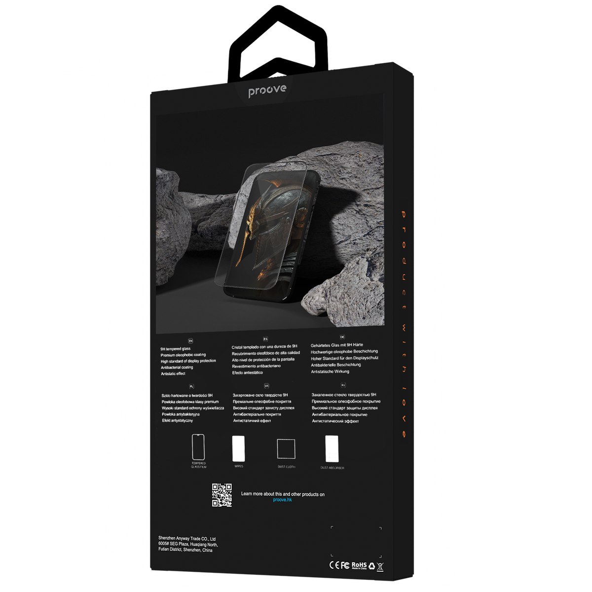 Proove Achilles Mobile Screen Protector For iPhone 16 Pro / 17 - Black