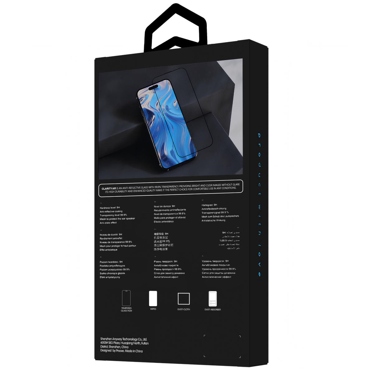 Proove Clarity AR Mobilr Screen Protector For Apple iPhone 17 Pro Max - Black