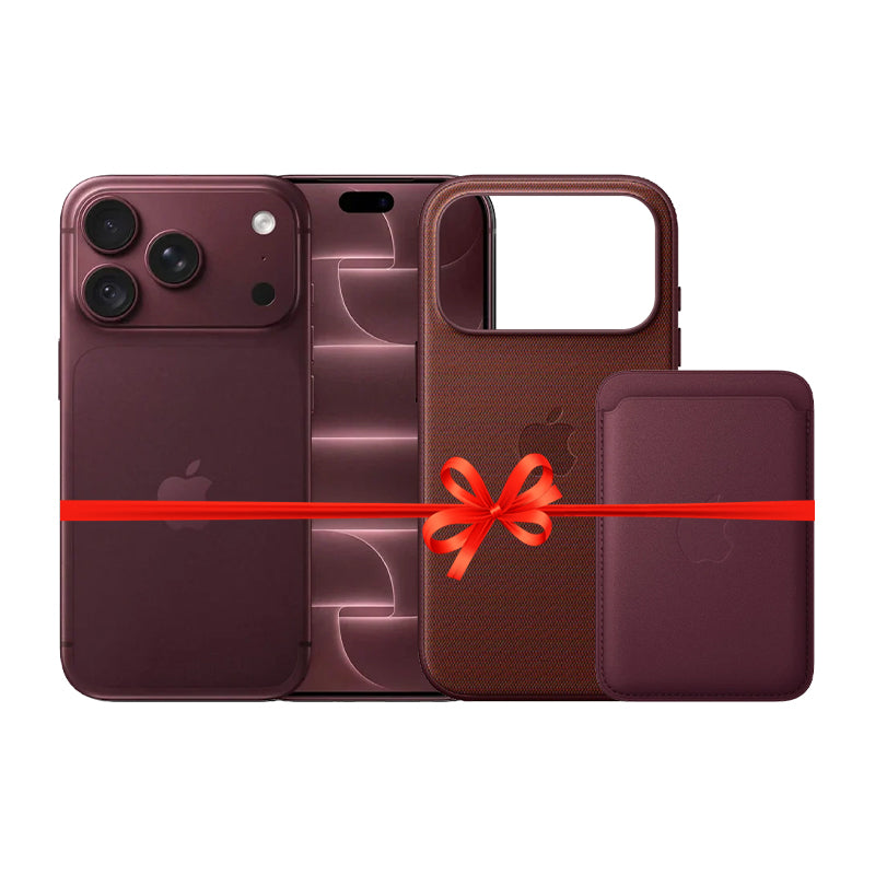 Apple iPhone 18 Pro - 1TB / Burgundy / 5G / 6.3" / Middle East Version + Apple iPhone 18 Pro TechWoven MagSafe Case - Burgundy + Apple iPhone FineWoven MagSafe Wallet - Burgundy - Bundle Offer