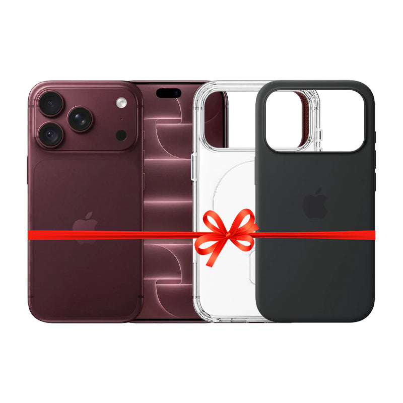 Apple iPhone 18 Pro Max - 512GB / Burgundy / 5G / 6.9" / Middle East Version + Apple iPhone 18 Pro Max MagSafe Clear Case + Apple iPhone 18 Pro Max Silicone MagSafe Case - Black - Bundle Offer