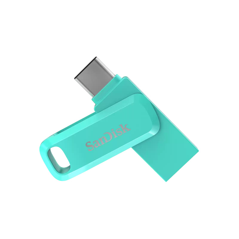 SanDisk Ultra Dual Drive Go Flash Drive - 64GB / Up to 150 MB/s / USB 3.2 Gen 1 / Type-C / Mint