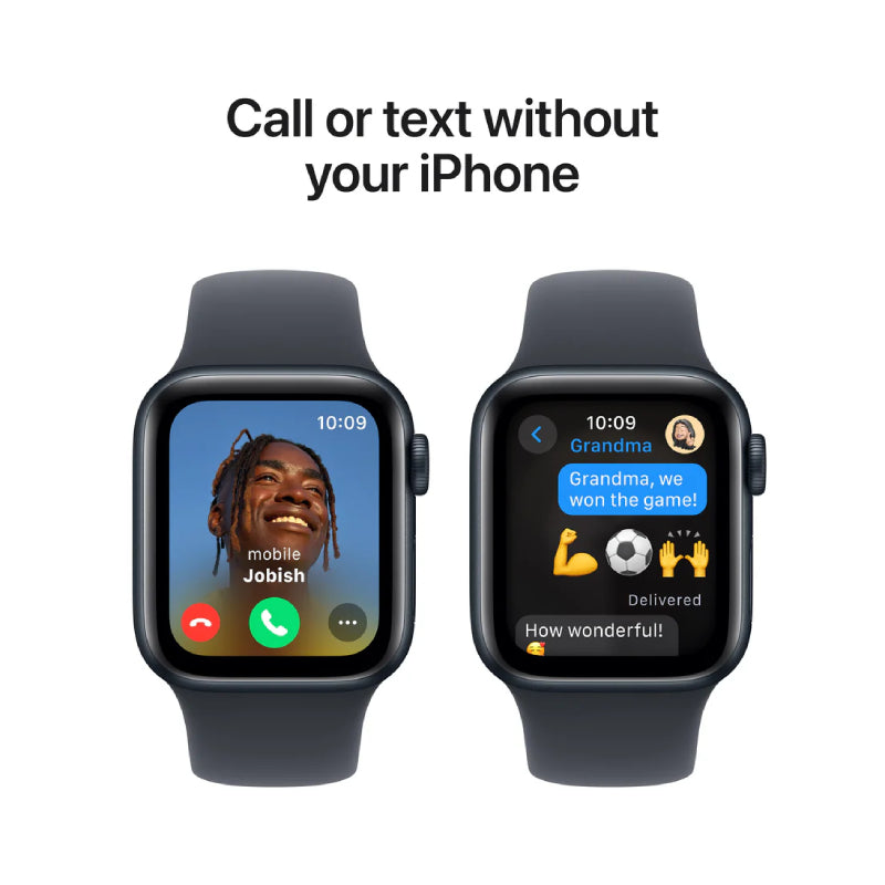 Apple Watch SE (2nd Gen) with Sport Band - LTPO OLED / 40mm / Medium/Large / Bluetooth / Wi-Fi / Midnight Smart Watches