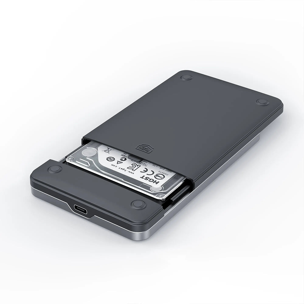 Mowsil 2.5" SATA SSD Enclosure - USB-C / USB 3.0 / 6Gbps / Grey