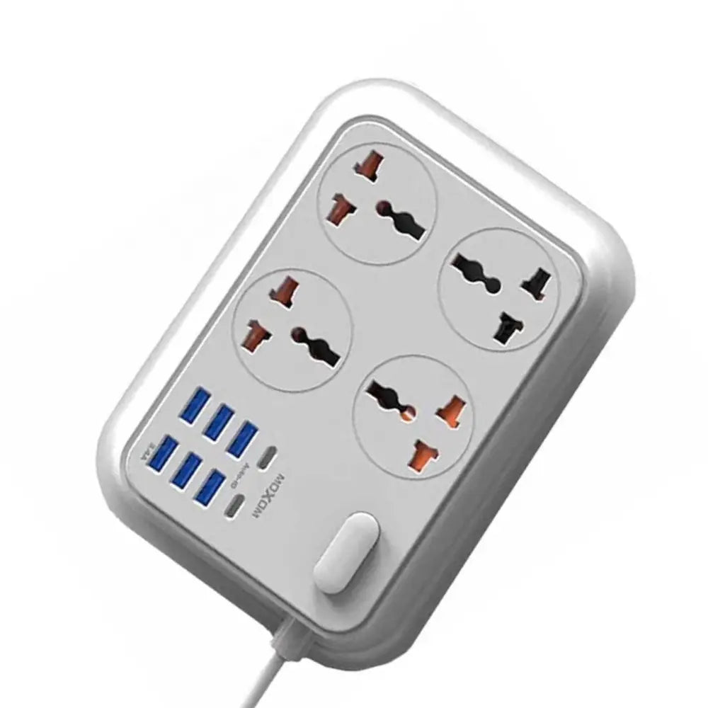 MOXOM 4 Anti-Static Power Socket - 4 Socket / USB-C / White