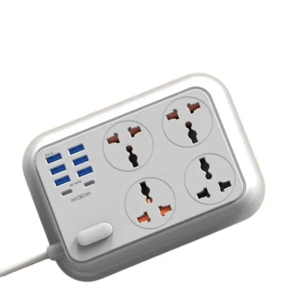 MOXOM 4 Anti-Static Power Socket - 4 Socket / USB-C / White