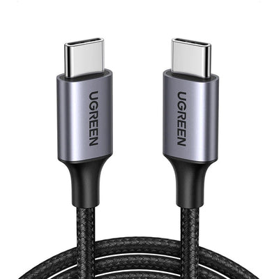 UGREEN USB 2.0 C M/M Round Cable - 2 Meter / 60W / Gray/Black