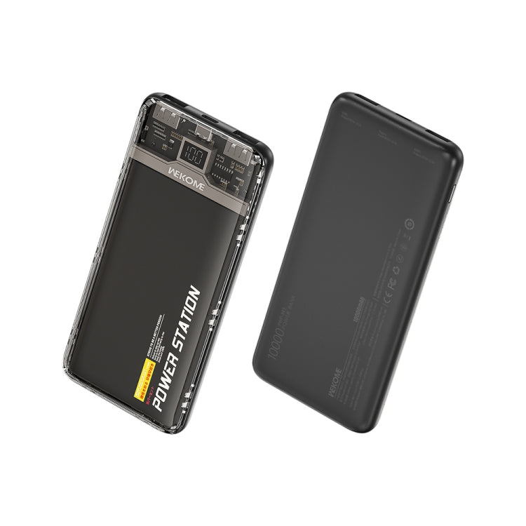 Wekome WP-343 10000mAh Pioneer 2 Generation Transparent Fast Charge Power Bank - Black