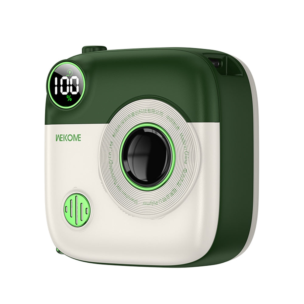 Wekome WP-365 Retro Series 10000mAh Camera 15W Magnetic Fast Charging Power Bank - Green & white