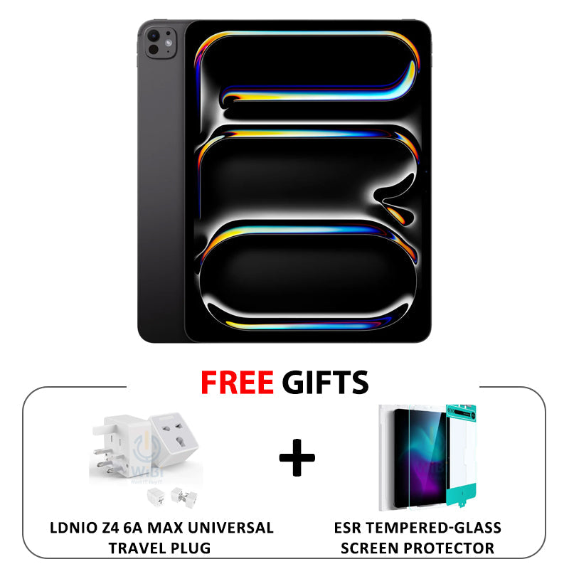 ابل برو M4 (2024) / 13 بوصة / 2 تيرابايت / واي فاي + 5جي / فضاءهواتف  أسود  تابلت  تابلت > تابلت