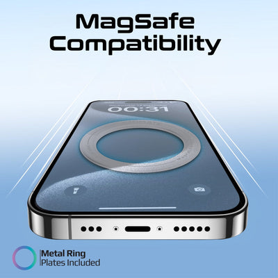 Promate Magnetite 360°  MagSafe Compatible Phone Magnetic Mount - White