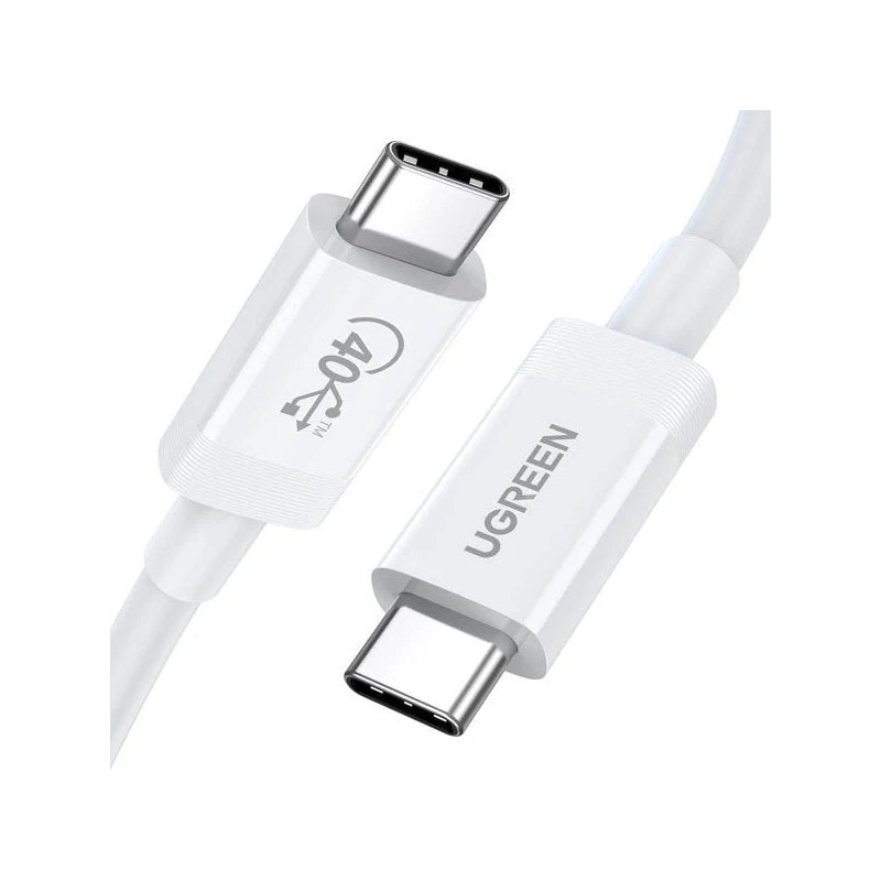 Ugreen cable USB4 40Gb/s USB-C - USB-C PD - 100W / 0.8 Meter / White