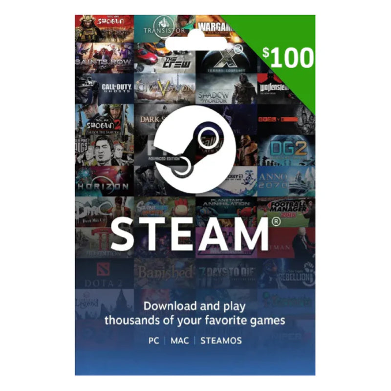 Steam Gift Card $100 (US) Digital Card