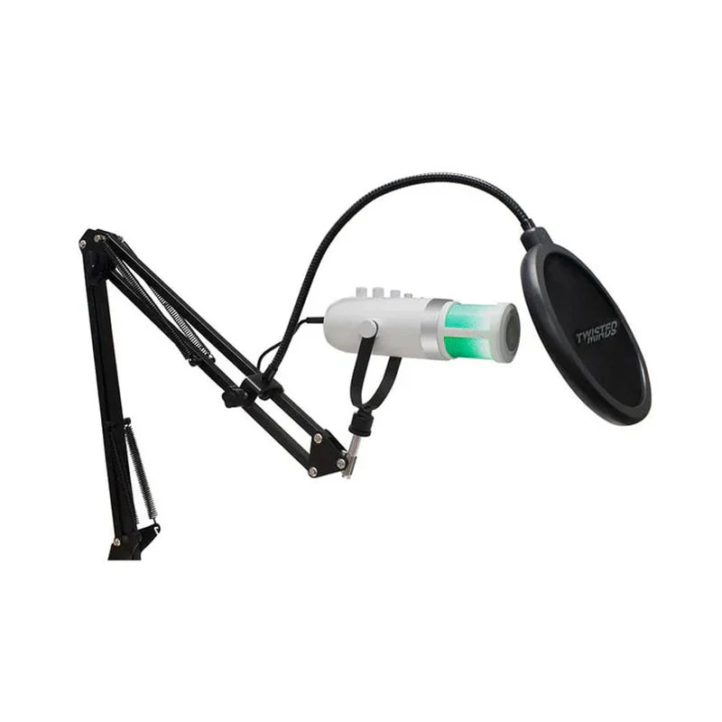 Twisted Minds USB Microphone with Stand and Arm - White