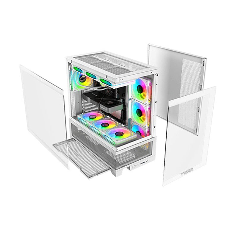 Twisted Minds Phantek-07 Mid Tower ARGB Fan Gaming Case - 7 x 120mm / White