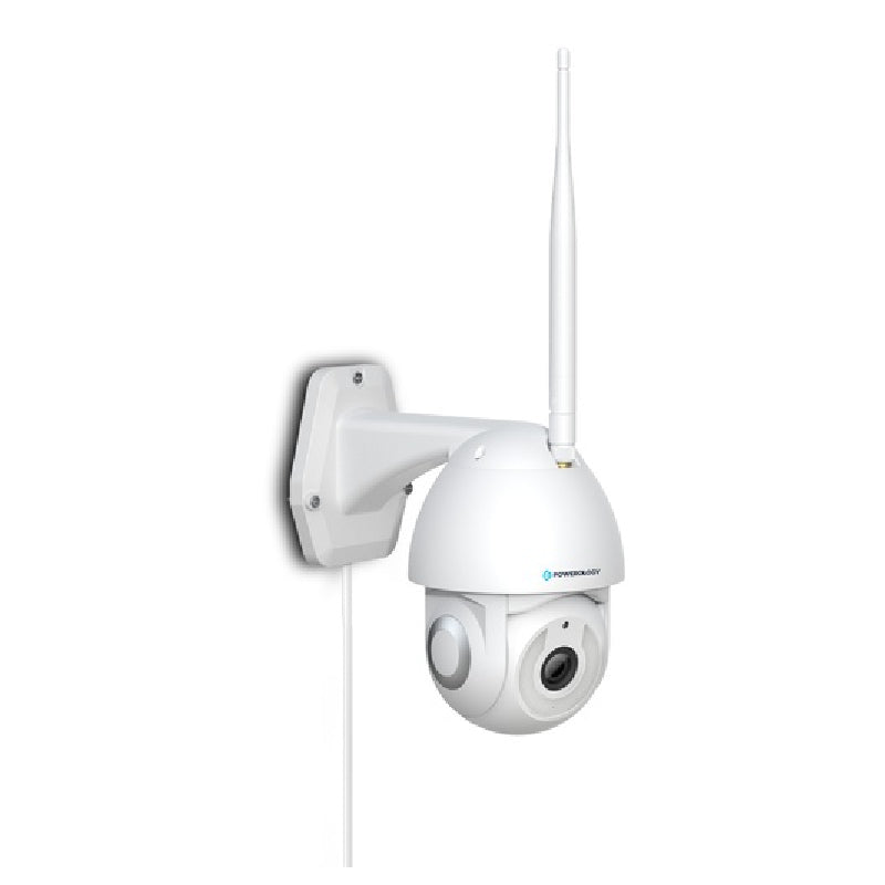 Powerology 4G Vertical & Horizontal Tilt Outdoor Camera - 14.4W / White