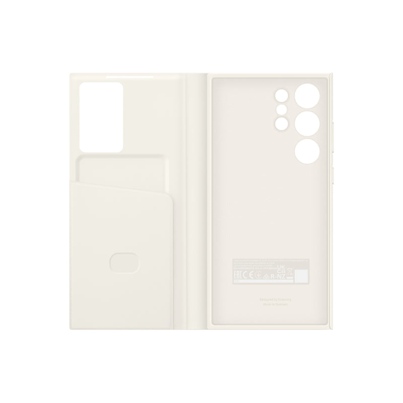 Samsung S23 Ultra Smart View wallet case - Cream