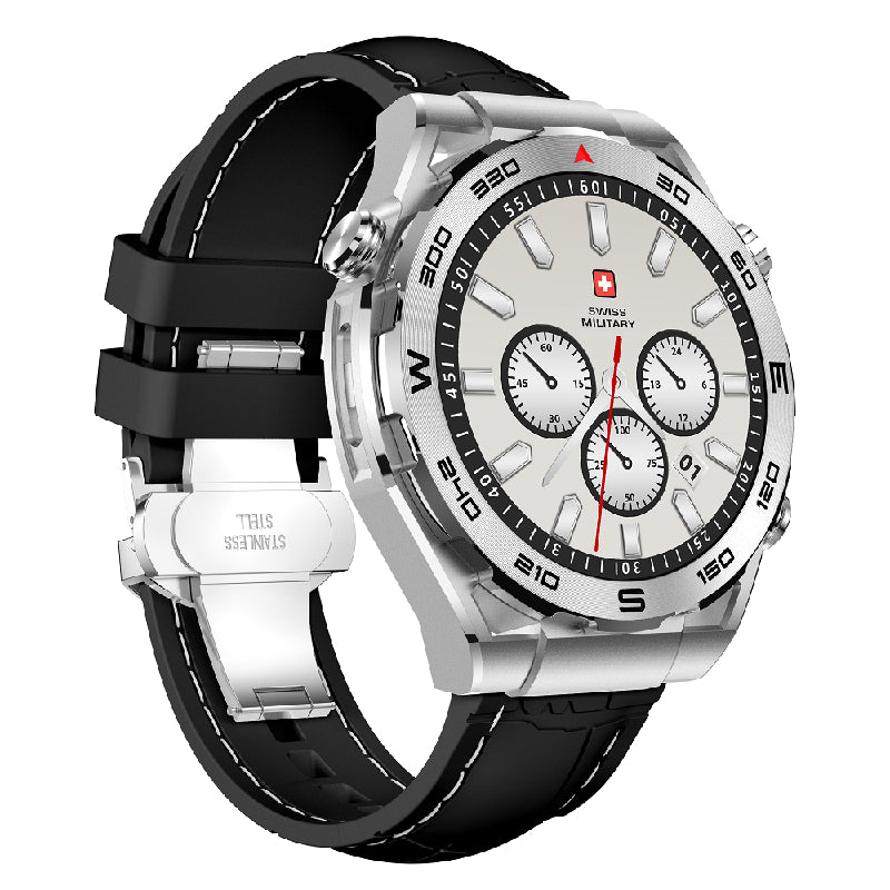 Swiss Military DOM 3 Silicone Strap With 2 Premium Straps - Black / Smart Watch