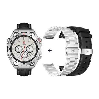 Swiss Military DOM 3 Silicone Strap With 2 Premium Straps - Black / Smart Watch Smart Watches