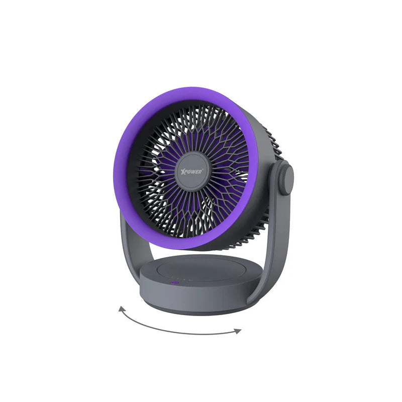 Xpower F17 Portable Desktop Circulation Fan - Grey