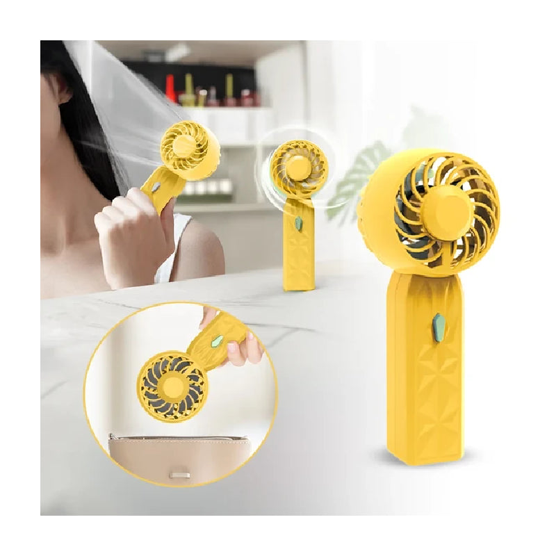 Portable Hand Held Fan - Yellow