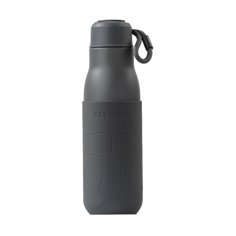 Eltoro Stainless Steel Bottle - 500ml / Grey with Grey Sleeve