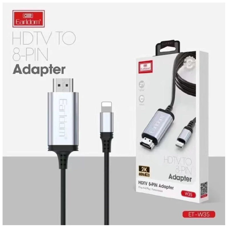 Earldom ET-W35 HDTV to 8-Pin Adapter Cable - Black/Grey