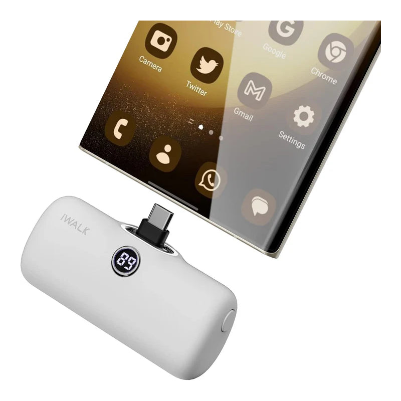 iWALK Linkme Pro Fast Charge Pocket Power Bank With Battery Display - Type-C / 4800mAh / White